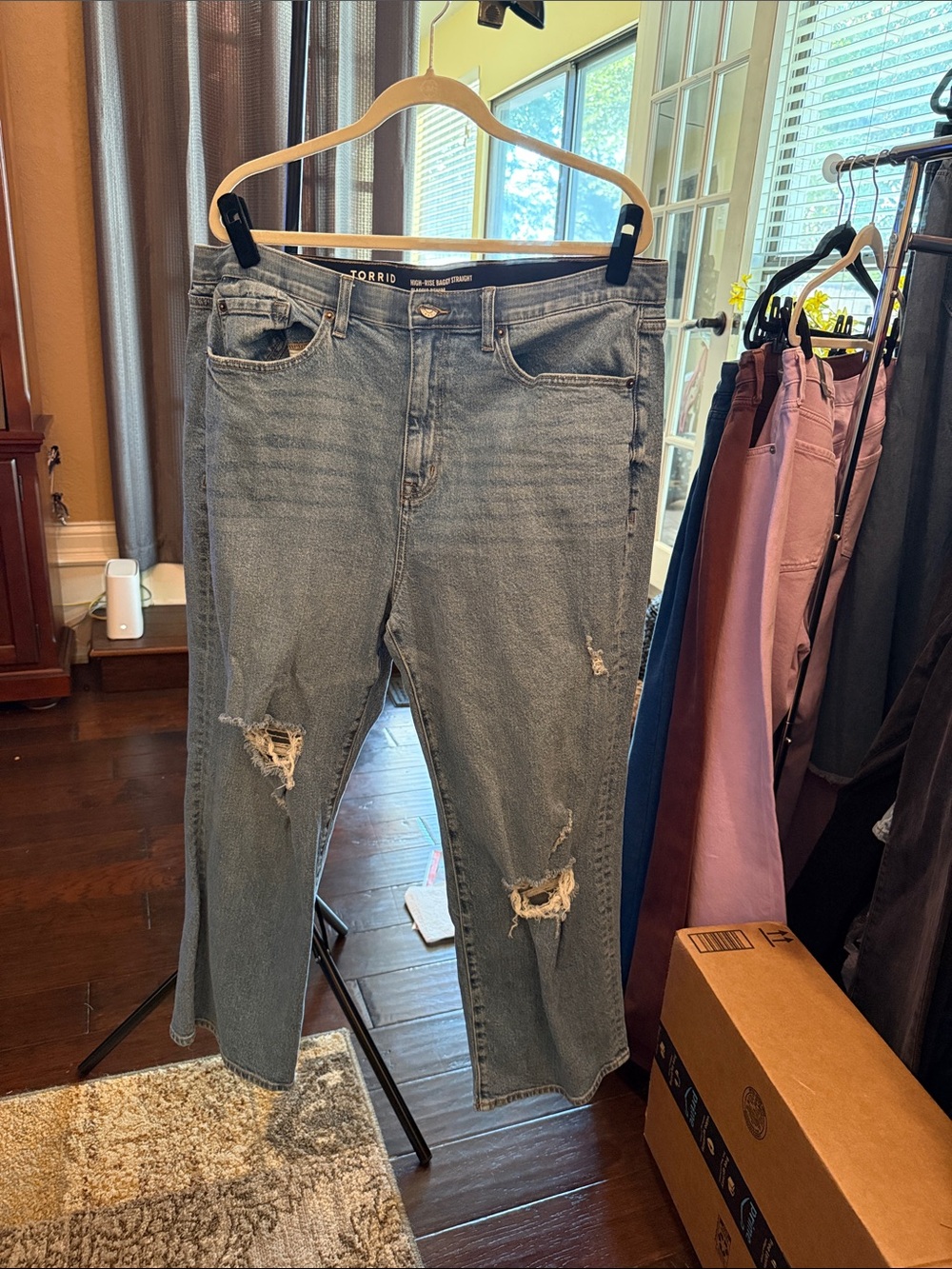 torrid high rise baggy straight classic jeans 18S
